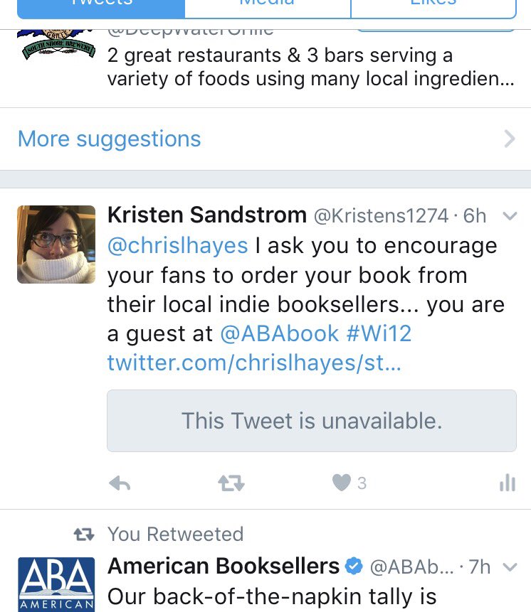 Kristens1274's tweet image. Can someone tell me why this tweet appears to be unavailable when it&apos;s clearly still on his feed? #stilllearningtwitter