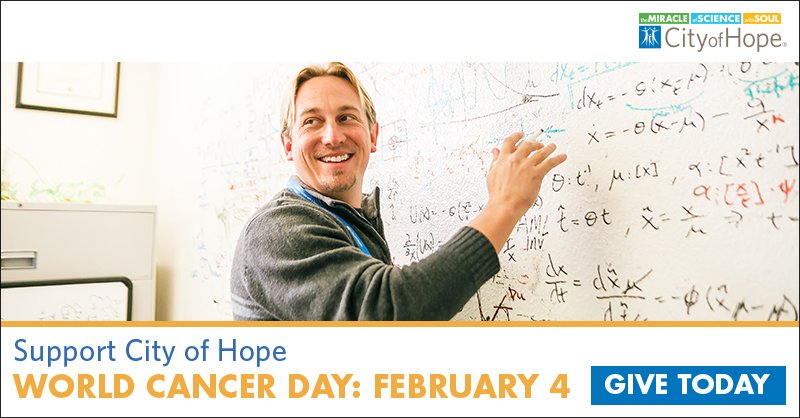 City of Hope (@cityofhope) on Twitter photo For #WorldCancerDay we’re focusing on young innovator <a href="/rrockne/">Russell Rockne</a>’s groundbreaking work to find an equation for cancer: bit.ly/2k1FZbY For #WorldCancerDay we’re focusing on young innovator <a href="/rrockne/">Russell Rockne</a>’s groundbreaking work to find an equation for cancer: bit.ly/2k1FZbY