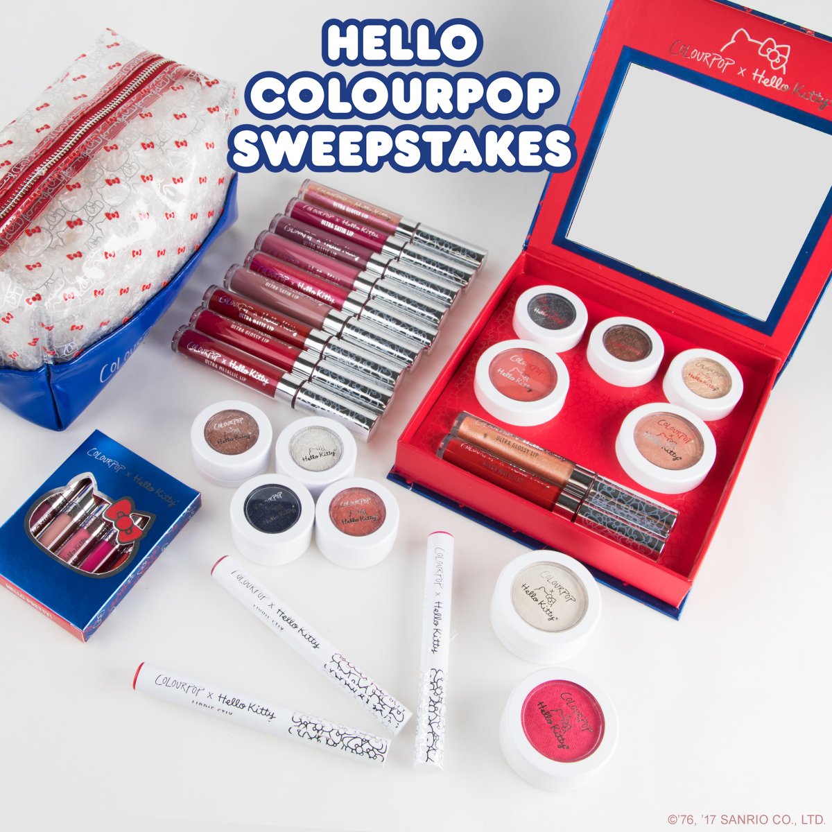 hellokitty's tweet photo. Enter to win the @ColourPopCo x #HelloKitty collection by posting your #HelloColourPop look by Jan 31st! Visit: https://t.co/g1eQ6s2HDK https://t.co/ZoHE1gLm7n
