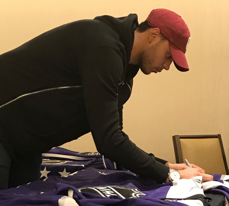 BlueJacketsNHL's tweet photo. busy day? yep.

worth it? absolutely. 

#CBJ #NHLAllStar https://t.co/uWt3djvZ8f