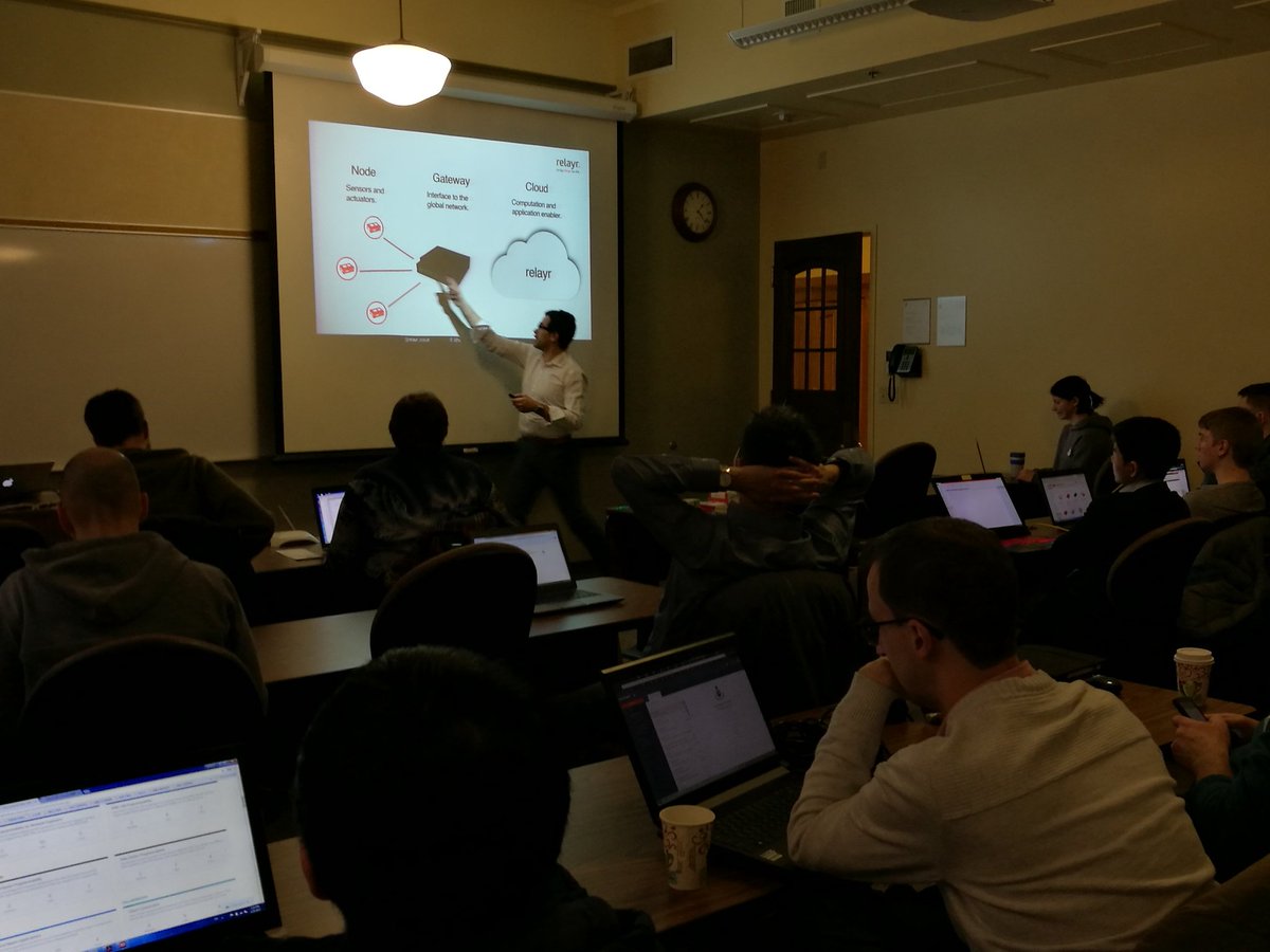relayr_dev's tweet image. The relayr team in action at @CiscoDevNet &amp;amp; @sait  in Calgary. #CodeAllTheThings