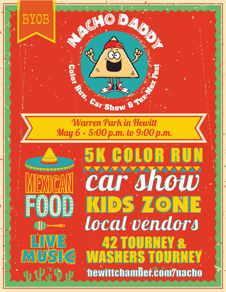 Save the Date! More to come for our 2017 Color Run, Car Show &amp; Tex-Mex Fest! 5.6.17