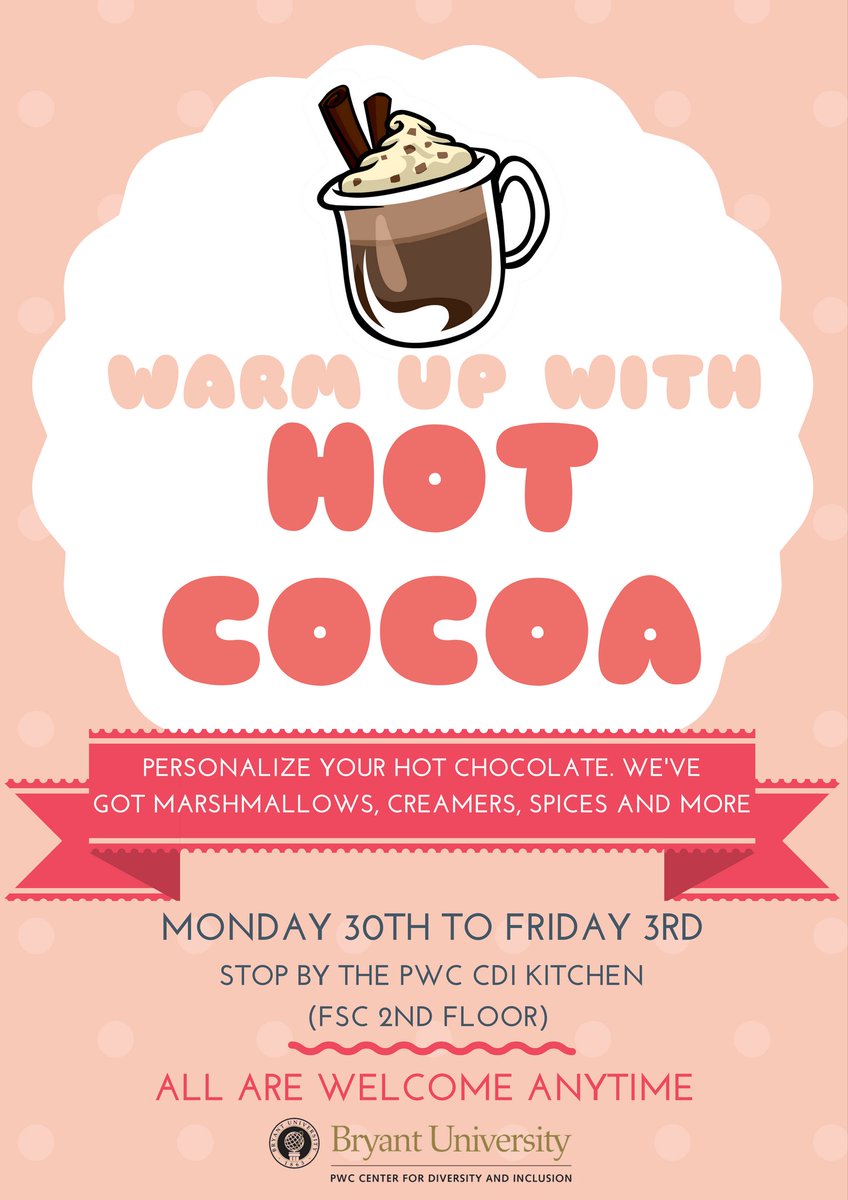 Come warm up with Hot Cocoa at the PwC CDI!
