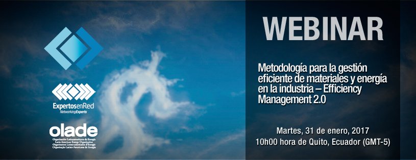 EXPERTOSenRed's tweet image. Webinar: Metodología para la gestión eficiente de materiales y energía en la industria #EfficiencyManagement