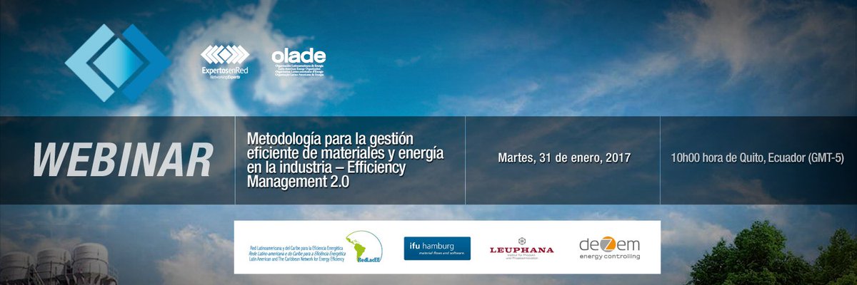 EXPERTOSenRed's tweet image. Webinar: Metodología para la gestión eficiente de materiales y energía en la industria #EfficiencyManagement