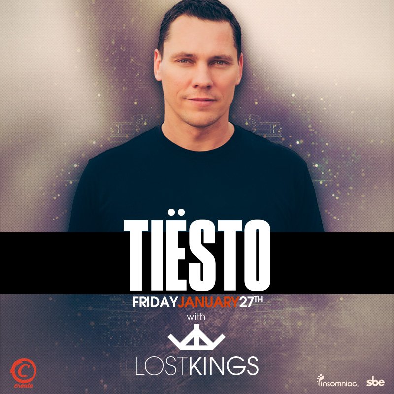 .<a href="/Tiesto/">Tiësto</a> stops at <a href="/CREATEnightclub/">CREATE Nightclub</a> tonight with special guest <a href="/WeAreLostKings/">Lost Kings</a>!

Tickets - insomniac.com/event/tiesto-l…