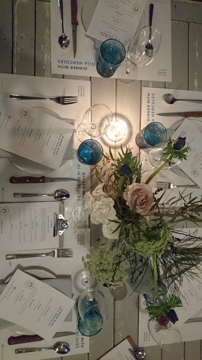 Getting started dinner with <a href="/oliahercules/">Olia Hercules</a>   lovely flowers by <a href="/wormlondon/">WORM</a> Vodka <a href="/sipsmith/">Sipsmith Gin</a> and wines from friends <a href="/swig_wine/">swig</a> @LesCavesPyrene