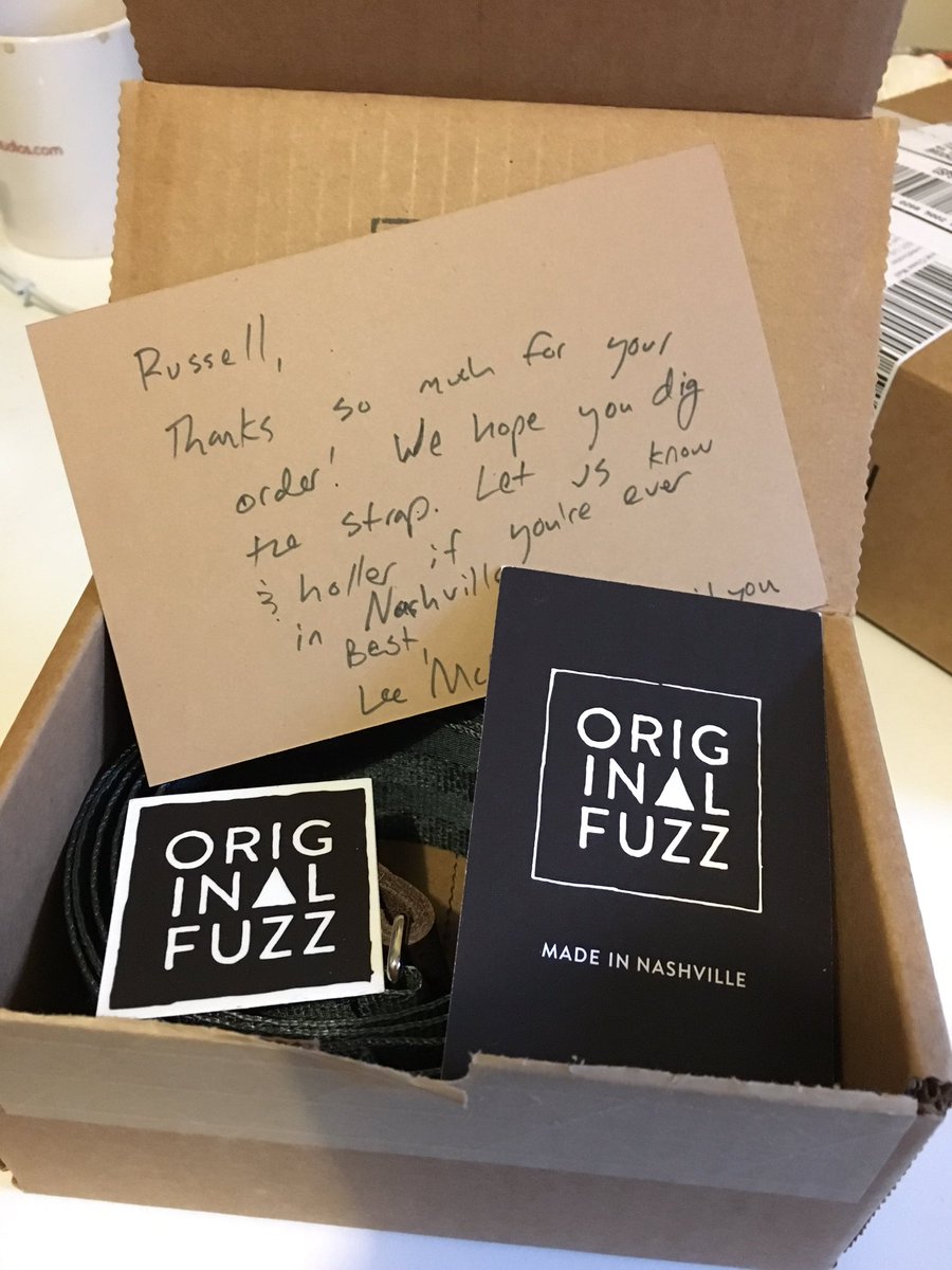 RussFlynnMusic's tweet photo. This is how you do business in 2017. #originalfuzz #geartalk https://t.co/s1WtXdQwNg