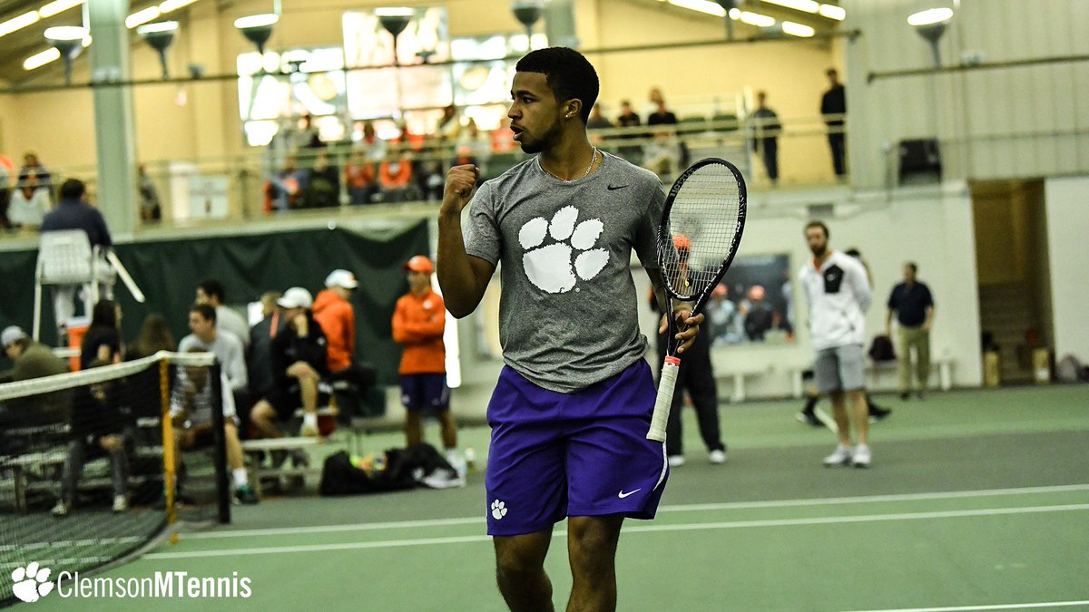ClemsonMTennis's tweet photo. That clinch the match feeling! #Hustle #GoTigers https://t.co/EvG6CItVVt
