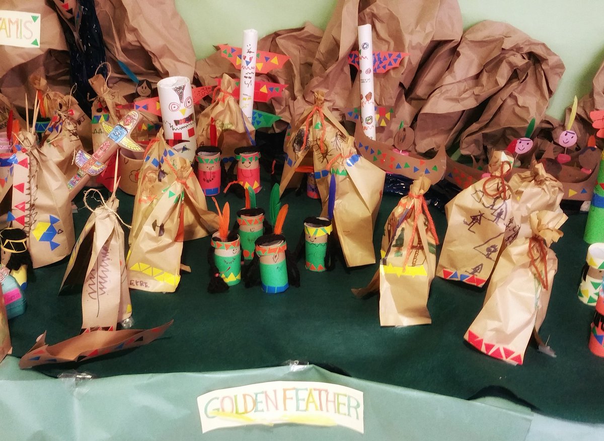RbkTeacherHBST's tweet photo. Golden feather tribe @HBSTORREJON #indiansproject #4yrs #dragons https://t.co/HBy2GOVKSS