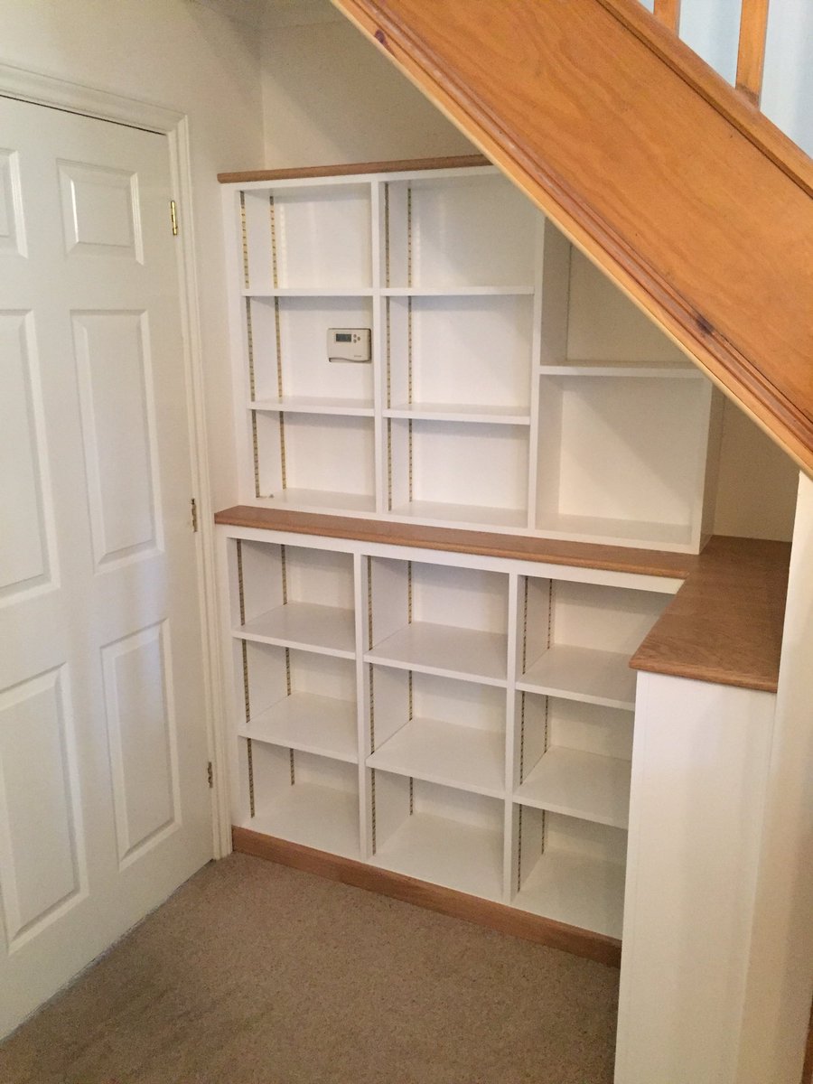 3bellfurniture's tweet image. Well I've having a pleasant day fitting these bookshelves in a nice central heated house #warm