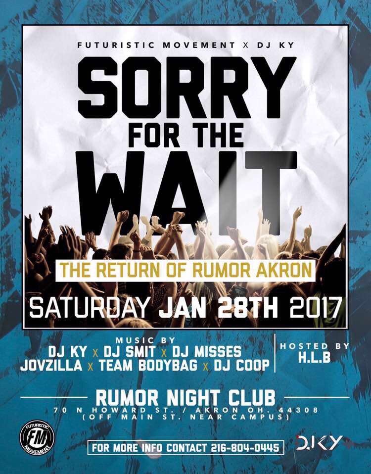 SeanOatz's tweet photo. Tomorrow Akron Saturday | #ReturnOfRumor #ReturnOfAkronSaturday #RumorAkronIsBack https://t.co/XonqYQHwX2