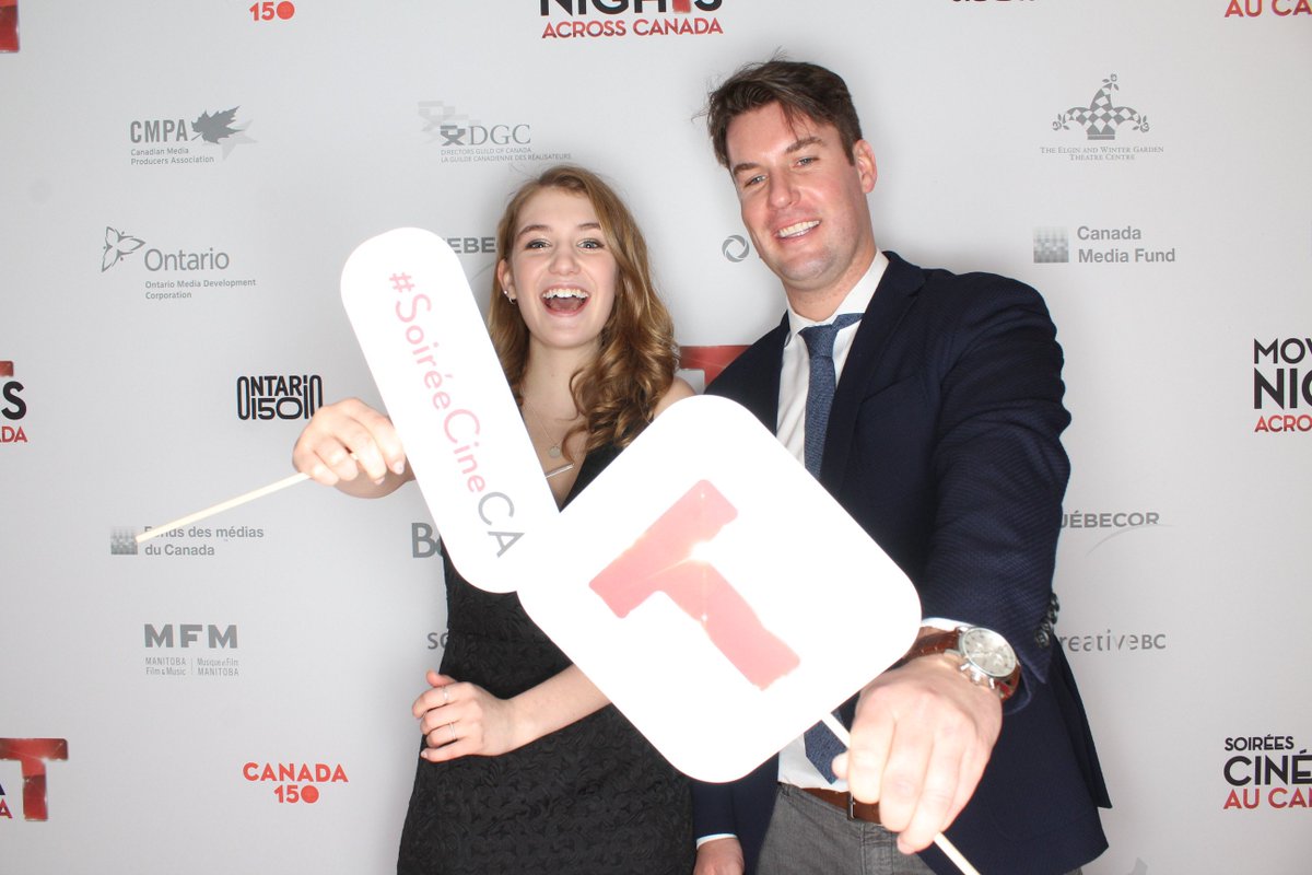 Telefilm_Canada's tweet photo. #MeanDreams @Sophie_Nelisse and producer William Woods have fun in our #MovieNightsCA photobooth! https://t.co/wgr2CmBhHQ