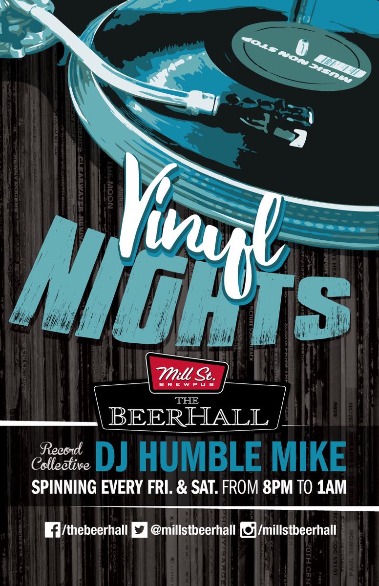 RecCollect's tweet photo. Come on down to @millstbeerhall to enjoy the best beer and must music in town. https://t.co/wT0Ge1k4U1