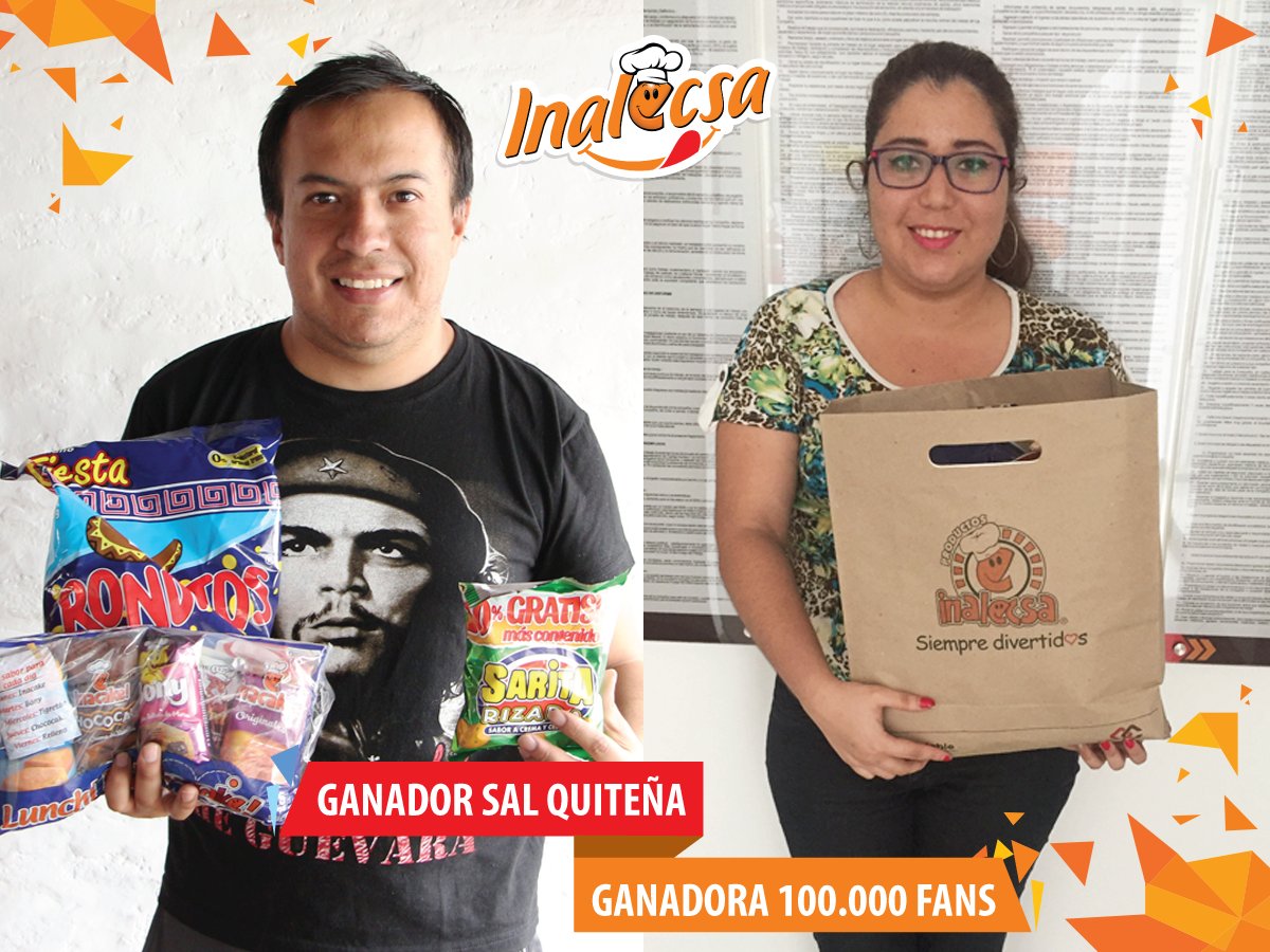 Inalecsa's tweet photo. ¡Ellos son nuestros felices ganadores de Diciembre! 🙌 🎉 Pilas a nuestras redes sociales para más concursos y sorpresas con #Inalecsa. https://t.co/x9rV2kF4tp