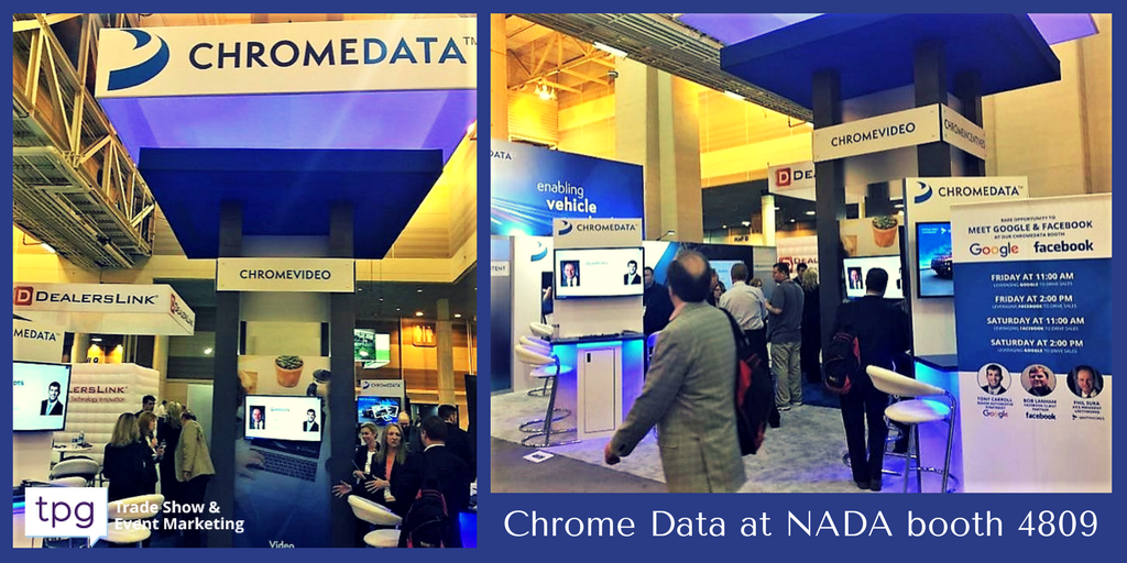 tpgliveevents's tweet photo. Proud to be assisting @ChromeData to meet objectives, increase exhibit presense &amp; smash ROI! #NADA100 #ATD2017 https://t.co/nP3W2NBa4G https://t.co/oyRnpnU2qh