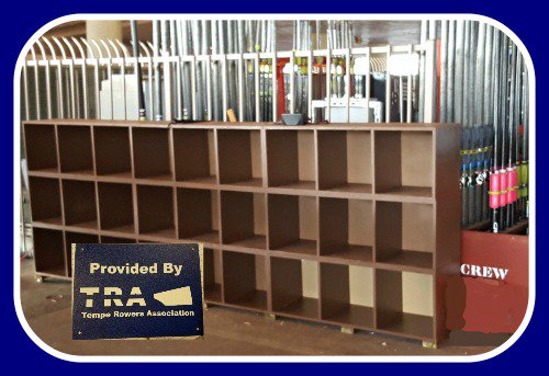 TRA_TempeRowers's tweet photo. Well hello, High, Wide, & Handsome! Storage cubbies 4 all your #CrewGear hint, hint, @xavierprepcrew @TempeJuniorCrew @RowRio @BrophyCrew https://t.co/qUQ4f5C7kW