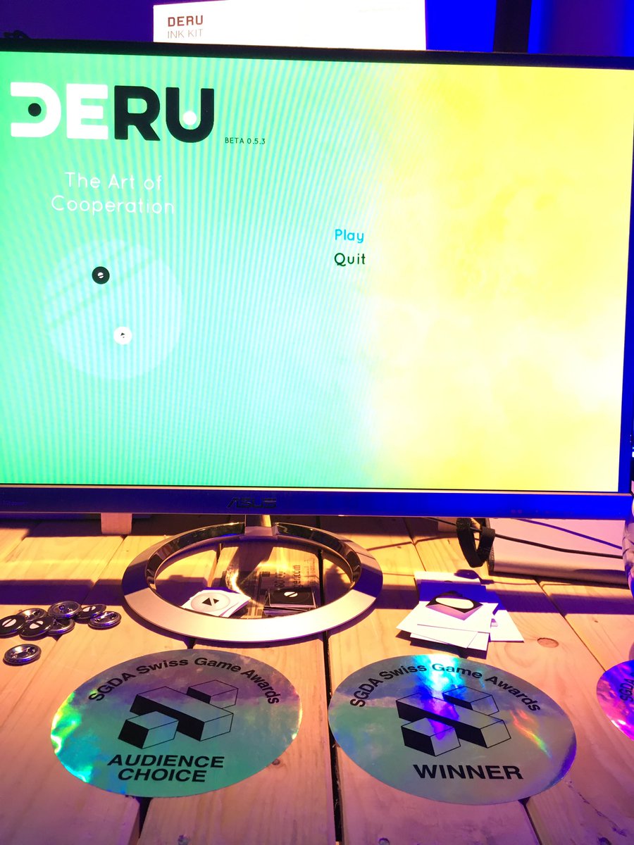 SGDAch's tweet photo. Go play Swiss Game Awards double winner @DeruGame at #SwissGames exhibition now! #ludicious17 #SwiGA https://t.co/oaBidKK9pq