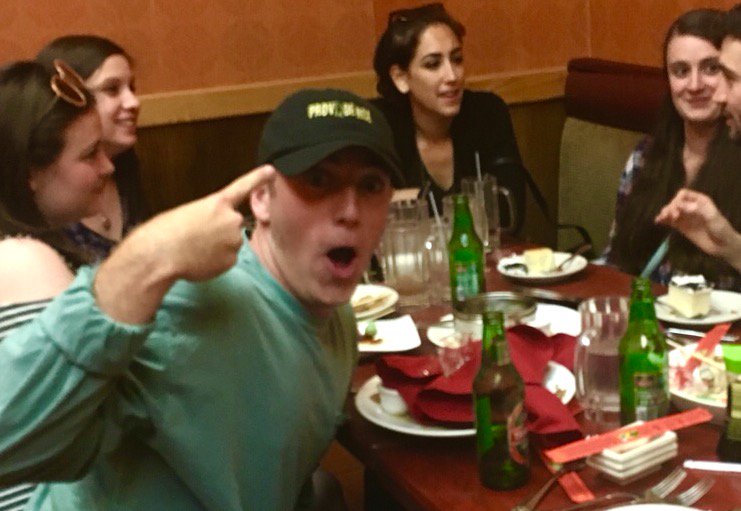 MovieProvidence's tweet photo. Who's ready for the weekend? Looks like @JoeyNappa is! https://t.co/PZP5Sp3DxC