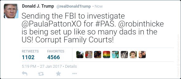 BrookeLynnESQ's tweet photo. Thank you @realDonaldTrump! @PaulaPattonXO @robinthicke @thefirmformen @nytimes @CNN @JudicialWatch @stopaliention @Fathers4Justice #facts https://t.co/6WF6qUfUtV