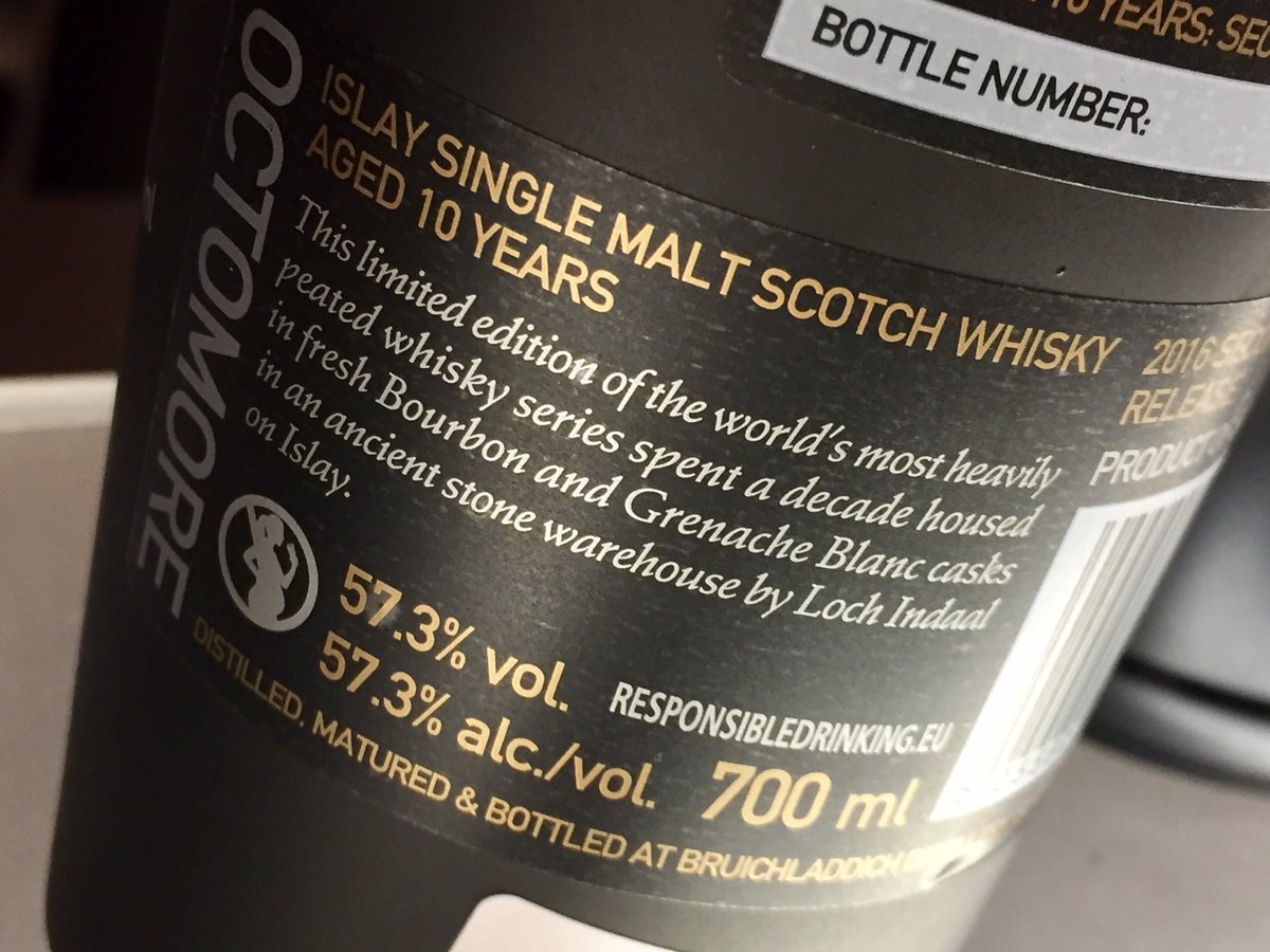 hoomygumb's tweet photo. Mein Highlight des Abends: Bruichladdich Octomore 10 years, 2016 Second Limited Release #0711spirits https://t.co/t4InuLWZfD