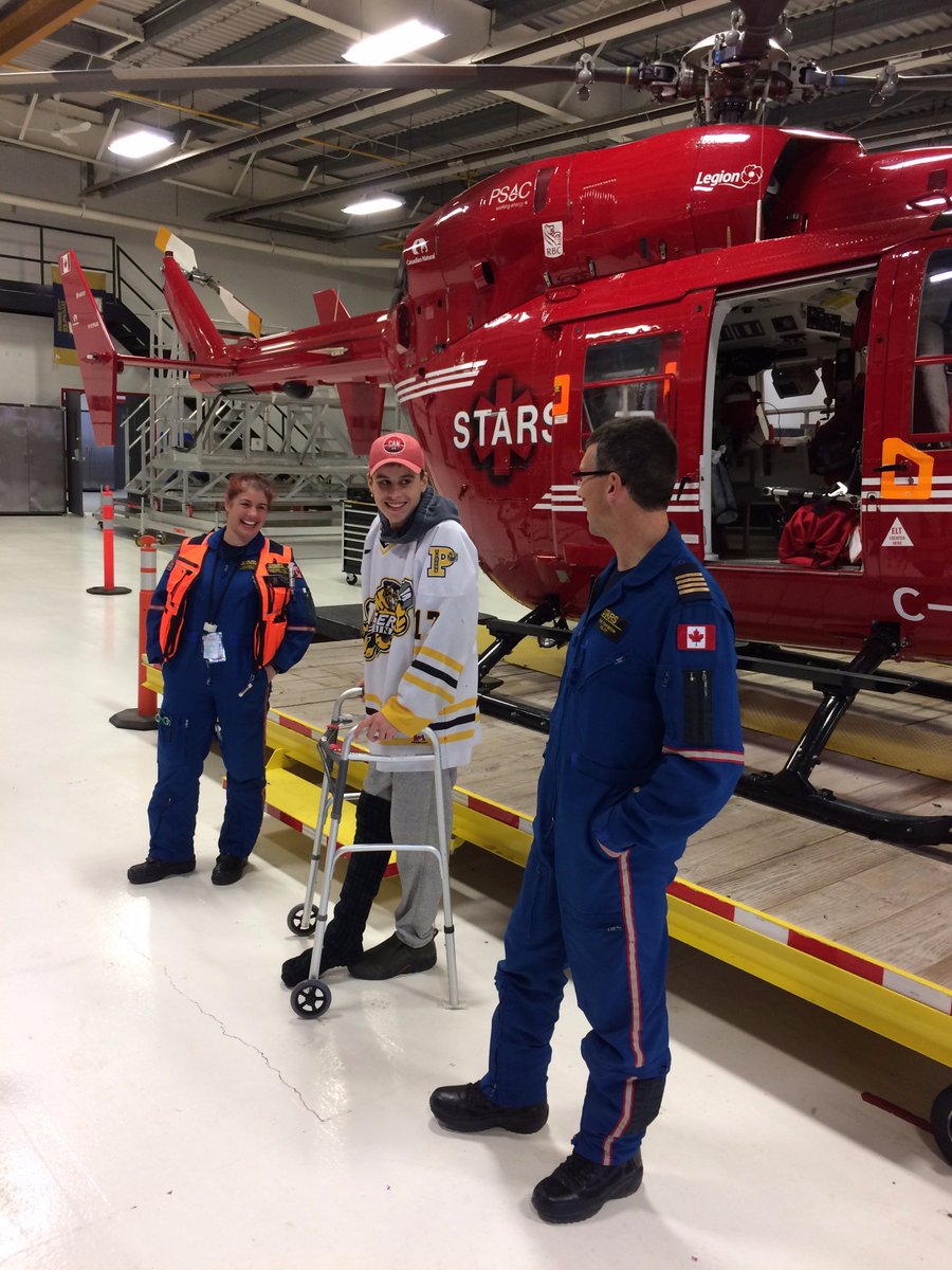 STARSambulance's tweet photo. Thank you to the @PT_Hockey community for the generous donation presented by VIP (Very Important Patient) Kelby Sprung &amp; his family today! https://t.co/r44sfpvV2R