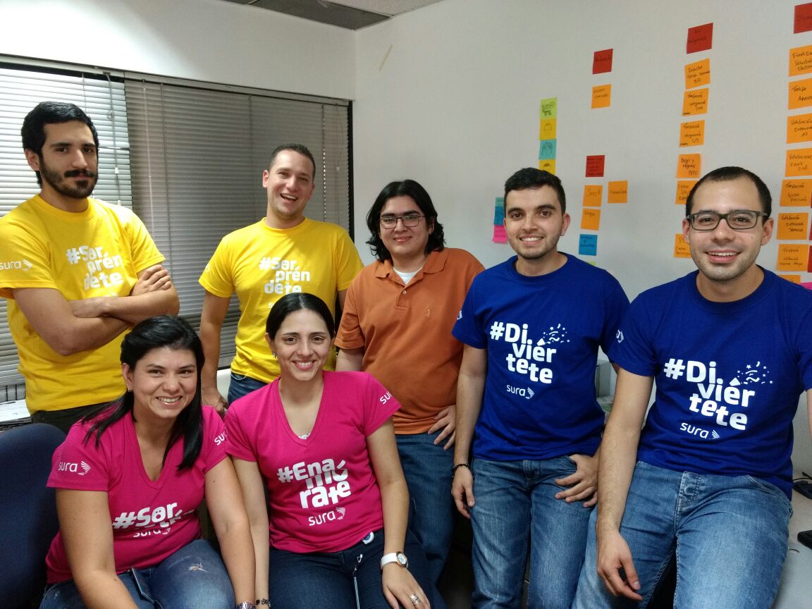 Disfrutando con el equipo del proyecto 😀  #enamórate