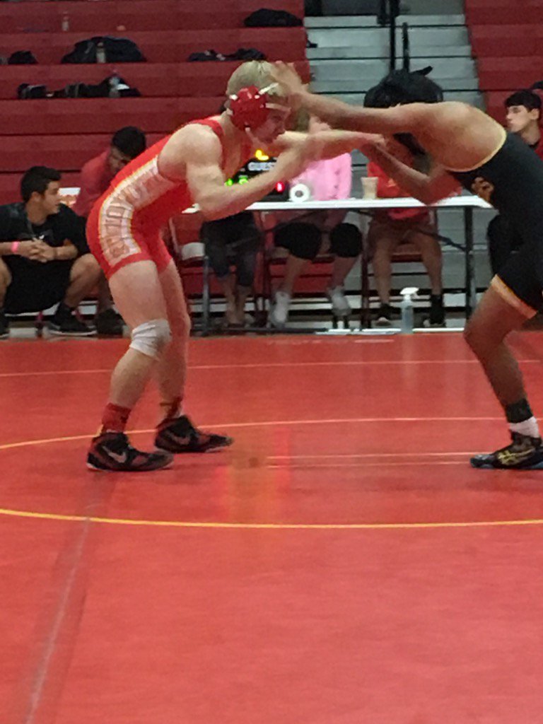 CCCMarauders's tweet photo. Alex Prunoske seconds before pinning his Countryside opponent https://t.co/OSoiyCEPv0