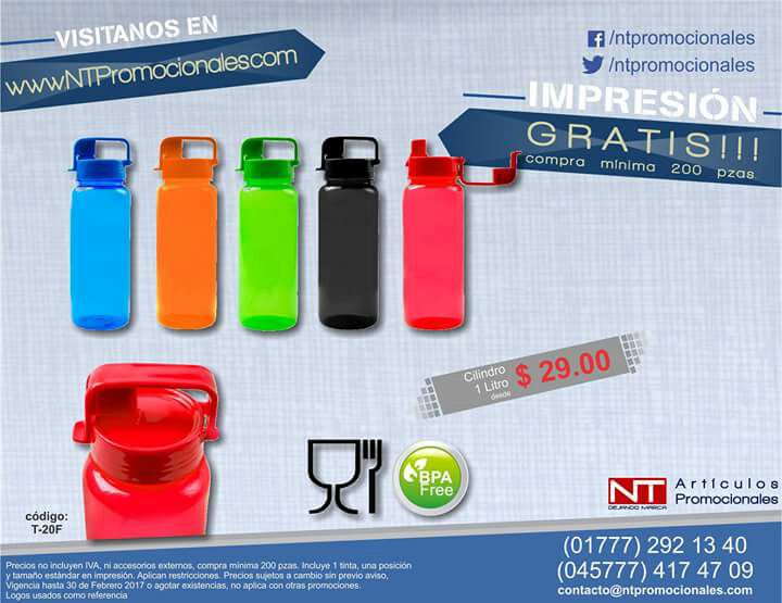 NagdaTech's tweet image. Cilindro. Con capacidad de 1 litro.
Los mejores productos promocionales los encuentras con nosotros.
NTPromocionales.com