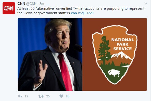 RealRogueNASA's tweet image. Thanks for mentioning us, @CNN. As the article says, most if not all accounts claiming to be rogue government workers are not.