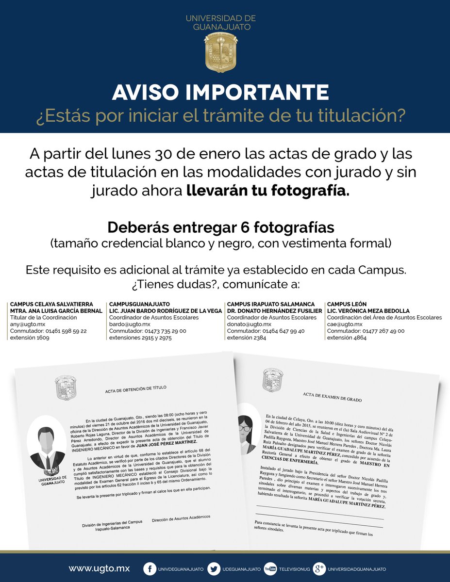 Aviso importante #SoyUG