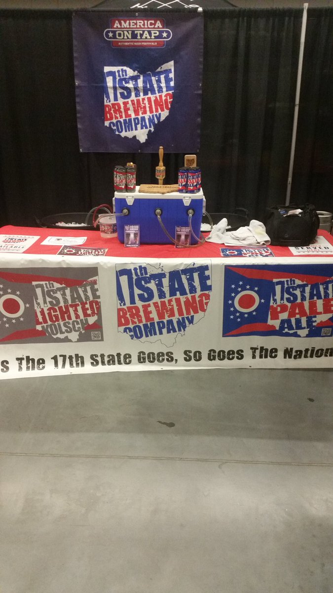 17thStateBrewCo's tweet photo. Getting started at @CLEBeerfest  #17thstate #ohiocraftbeer #drinklocal #cle #216 #clebeer #craftbeer https://t.co/BOZPYM5yS5