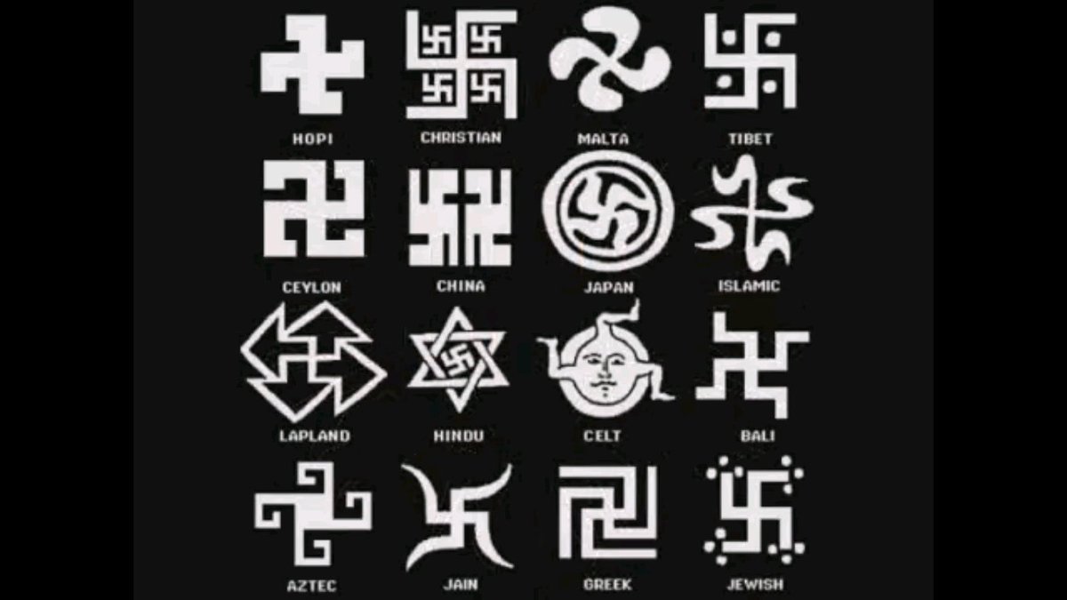 Символ похожий на свастику. Неонацистские символы.