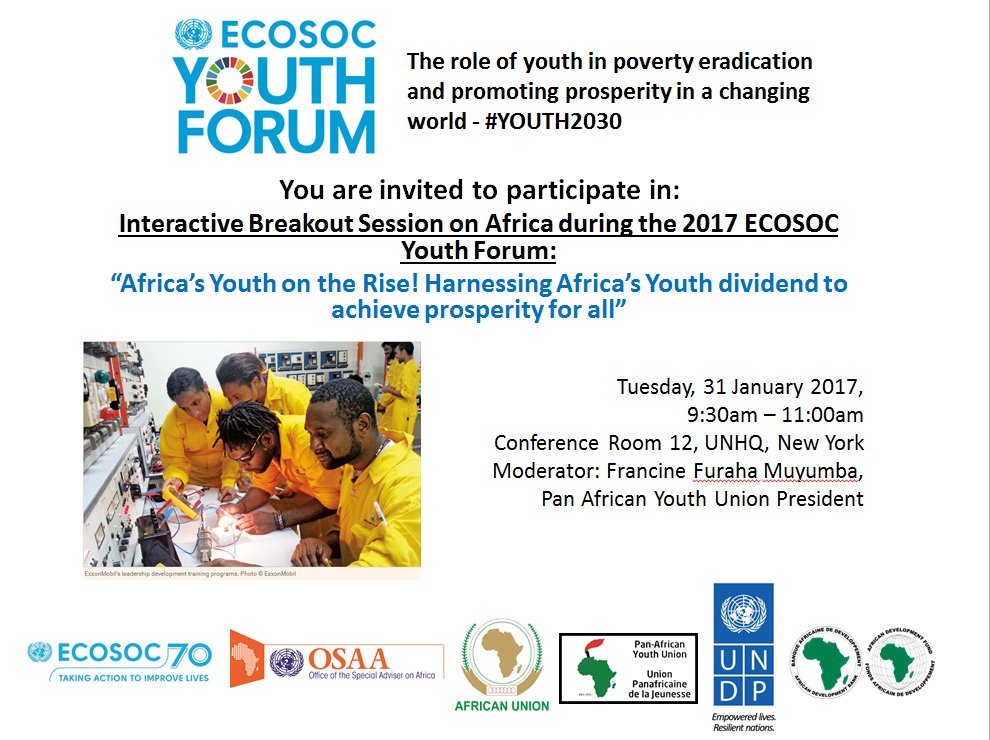 UN's tweet photo. Have questions on challenges facing #youth2030 in Africa? Submit them here ahead of this week's event: https://t.co/fidfyvbkRl https://t.co/BboAE3Lzzo
