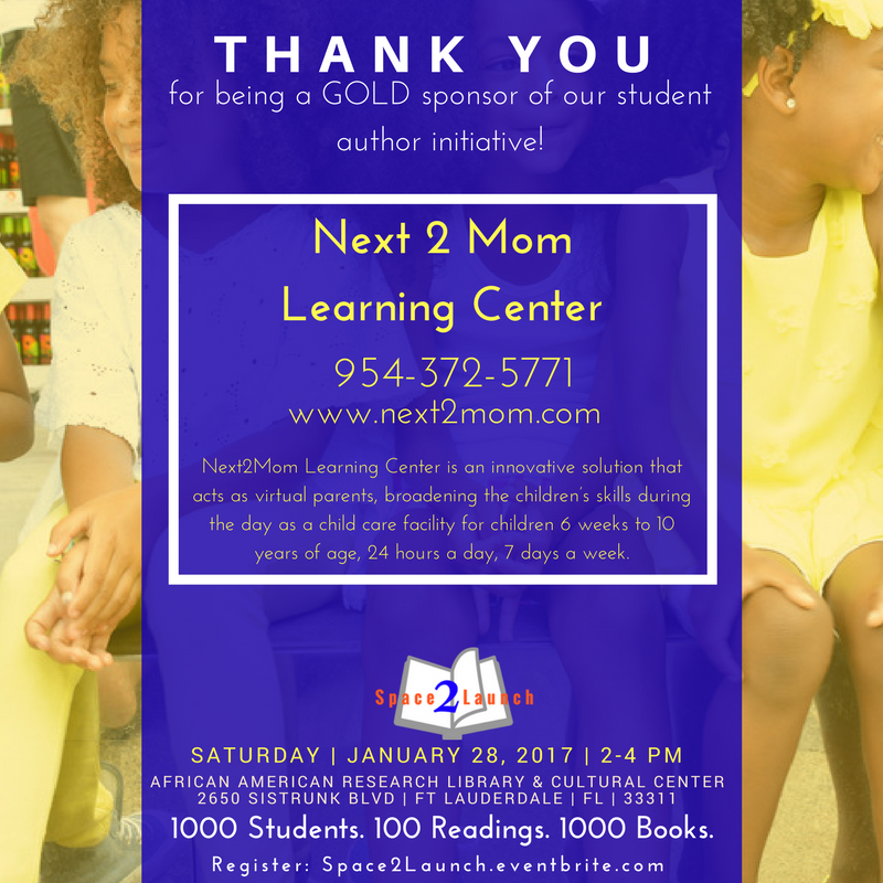 space2launchbc's tweet photo. Thank you to #Space2Launch Gold Sponsor Next 2 Mom Learning Center! https://t.co/zfSNzPuZPH #Author https://t.co/hbZ1RvxlmG