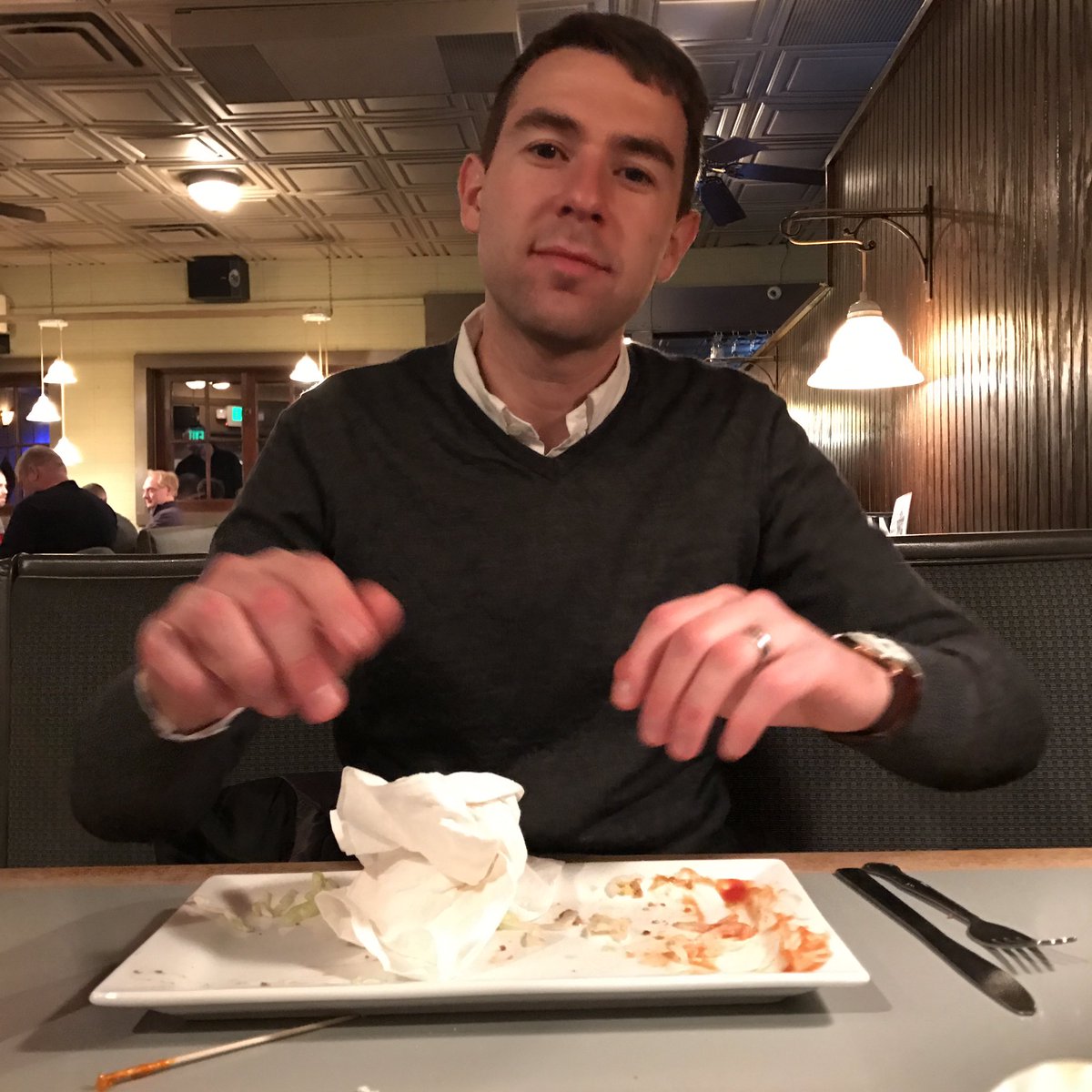 Finally trying the neighborhood spot. Great service, great food! <a href="/EnglishIvys/">English Ivy's</a>