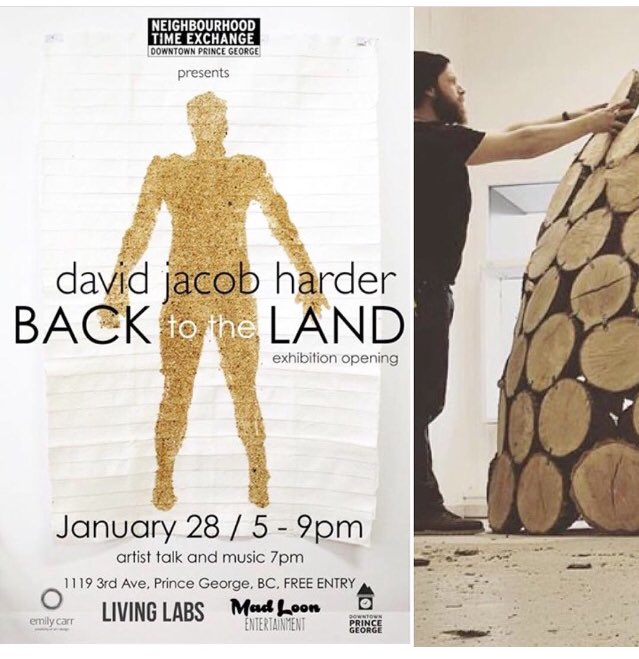 Tomorrow 5-9 David Jacob Harder's opening exhibit Back to the Land. After party @ the legion for <a href="/andrewjudah/">Andrew Judah</a> ! <a href="/_LivingLabs/">LivingLabs</a> <a href="/DowntownPG/">Downtown PG</a>
