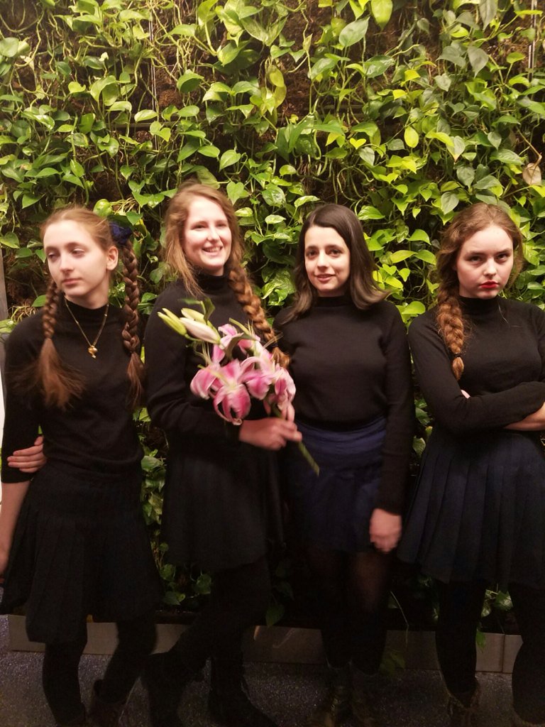 HewittPerform's tweet photo. Bravo à nos formidables actrices! So proud of these ladies! #lycée français, French Theater Festival Première Scène https://t.co/oytdyiqYEH