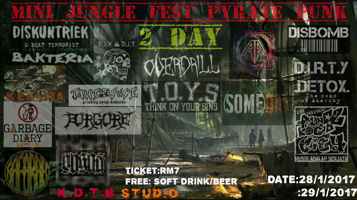 This Rock Music Festival (Mini Jungle Fest Bintulu, Sarawak) starts at 5pm today. Our first show for 2017. 😄 #metal #rock #grunge #punkrock
