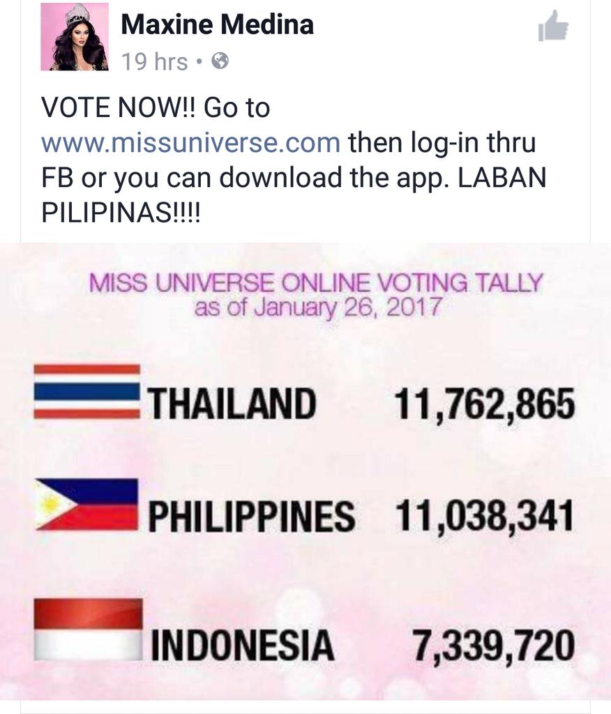 queanex's tweet photo. @maxinemedina Never gonna let you down.. Guys please vote for maxine!
#MissUniverse2016 
#Philippines
#4M4MU https://t.co/ph7awpMM5H