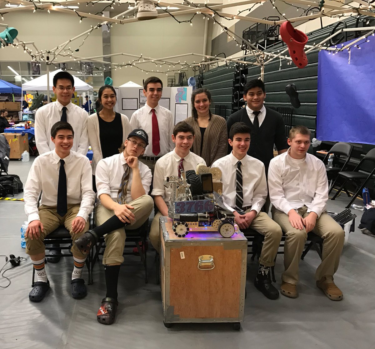 We had a great interview this afternoon! The Alaska Airlines center is great and we're stoked for the competition tomorrow! Wish us luck!