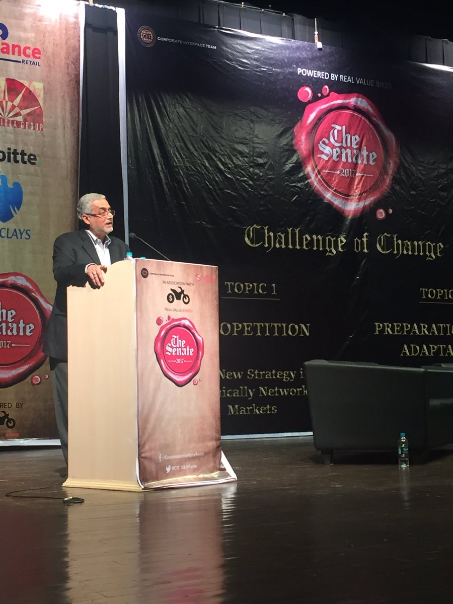 CIT_SIBMPune's tweet photo. @B_Pramanik, Chairman - Microsoft, India delivers a special address at #TheSenate2017. #ChallengeOfChange https://t.co/jDAQwo3GaU
