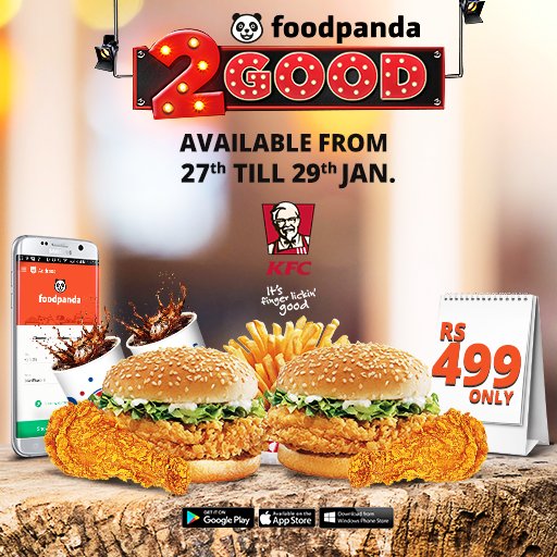 DaPatriotGirl's tweet photo. Its still on!
#2GoodFor499 deal is available for limited time only. So hurry up and order this @FoodPandapk exclusive deal now https://t.co/rJwD4jorBs