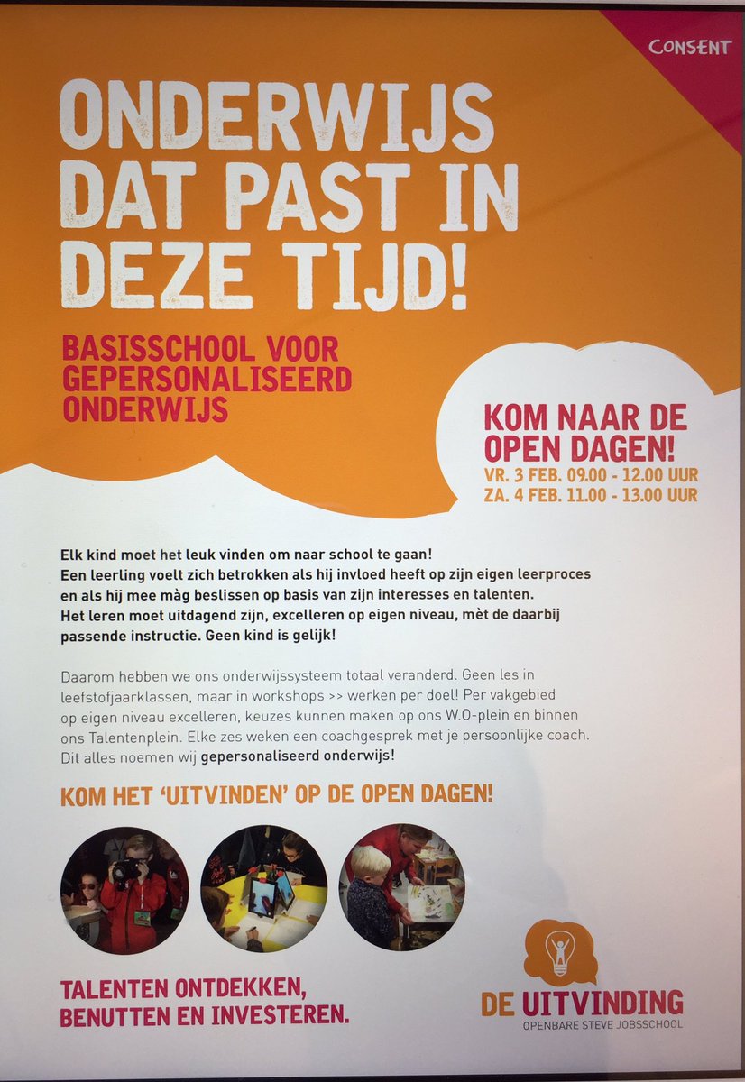 Open dag op vrij 3 en zat 4 feb.
School voor gepersonaliseerd onderwijs, waar leerlingen gelukkig leren. U bent welkom!