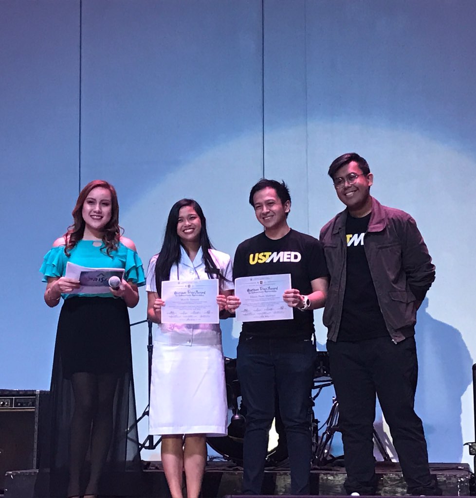 hailMSE's tweet photo. Congratulations Muse Lora Santiago, Muse Arianne Baluyut &amp; Muse Marelle Yamzon! 👏🏼😱😘

#HailMSE ❤ #USTFMS #MedicineWeek #Prism #Day5 https://t.co/QzpVULhKKV