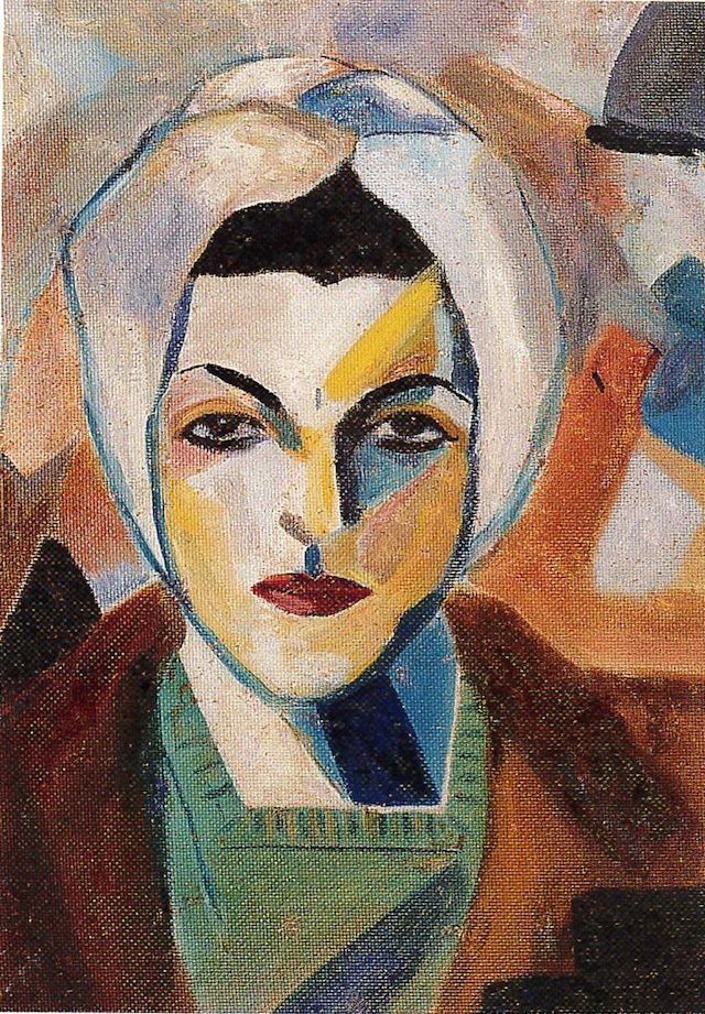 womensart1's tweet photo. Saloua Raouda Choucair, Self Portrait, 1943, born in Lebanon, pioneer of abstract art in the Middle East #womensart https://t.co/iomDrrlyfQ
