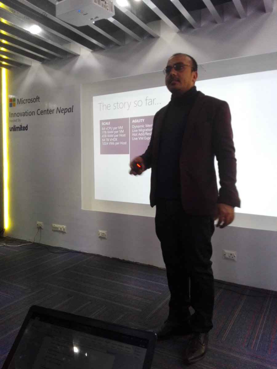 praava's tweet photo. Happening now: Server Day @MICNepal 
@PradeepKandel on Windows Server 2016 installation https://t.co/iJvZtq9tbY