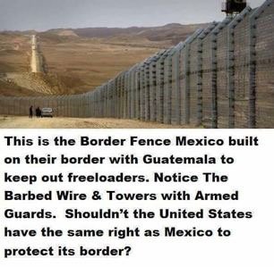 LawlessBorders's tweet image. Mexico hates walls? Obviously loves HUGE fences on its border with Guatemala! #Borderwall #AmericaFirst #GoPOTUS