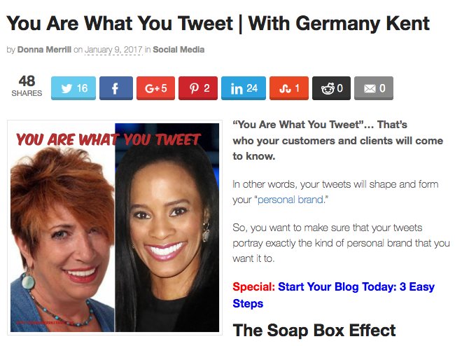 GermanyKentBook's tweet photo. .@GermanyKent & @donna_tribe talk #socialmediamarketing & #biztips at https://t.co/701DixDOOh #smcontent #globalmarketing #communication https://t.co/mQ9toMbR49
