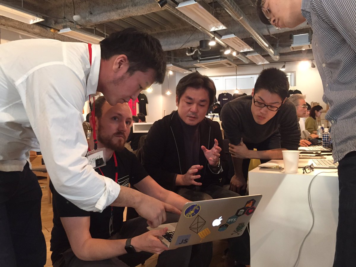 wuehler's tweet photo. Deep diving into @metamask_io @danfinlay educating a team at #TokyoEthereumHackathon #eth_hack_tokyo @ConsenSysLLC https://t.co/yOnyv3D7x7